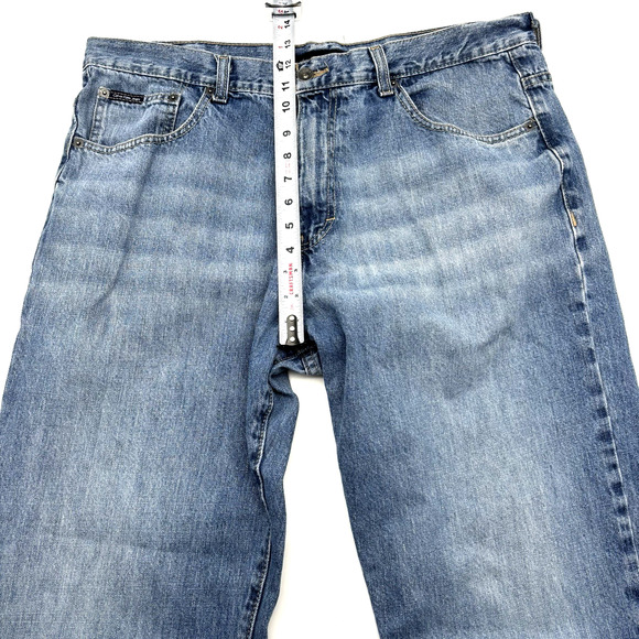 Vintage 00s Calvin Klein Relaxed Straight Medium Wash Jeans 38x30 Made in Mexico - Picture 10 of 15